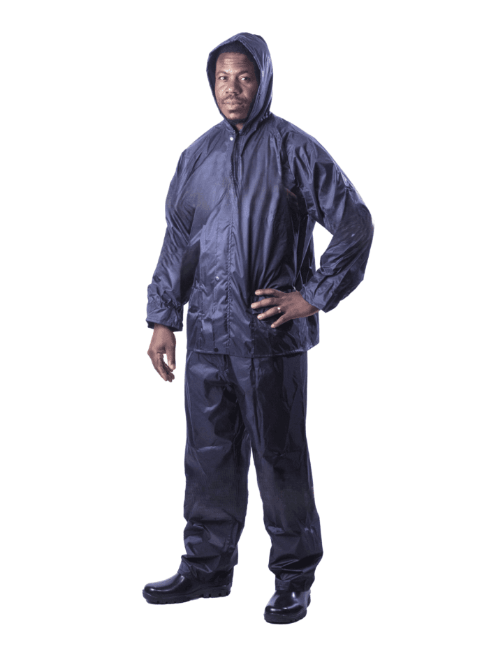 Rubberised Rain Suit — Navy
